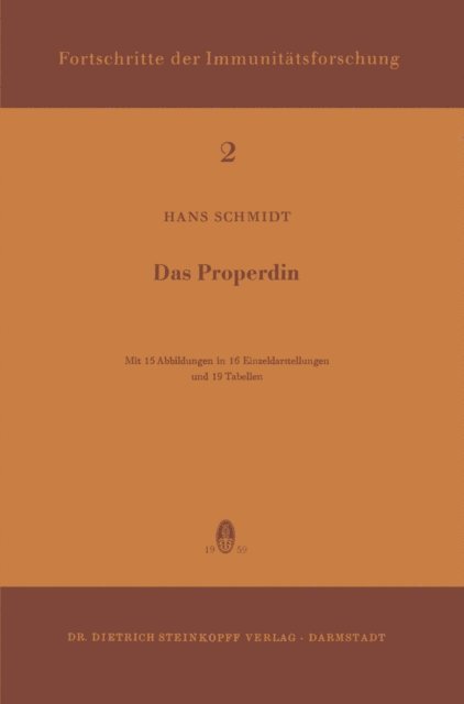 H. Schmidt - Das Properdin, E-bok