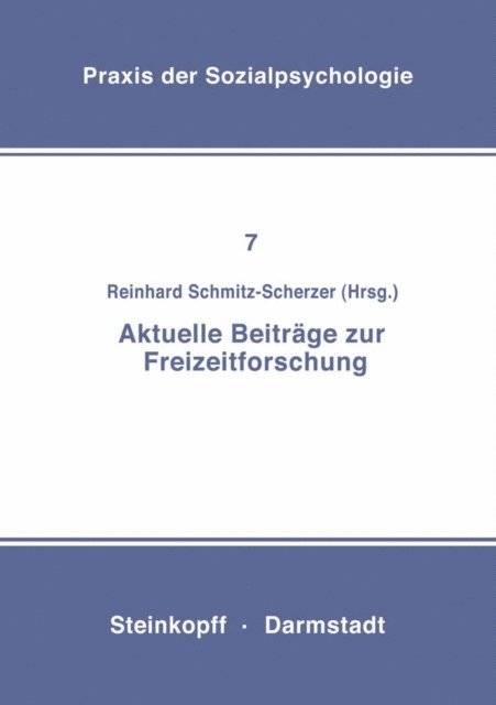 R. Schmitz-Scherzer - Aktuelle Beiträge zur Freizeitforschung, E-bok