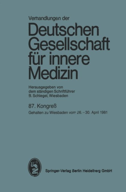 Professor Dr. Bernhard Schlegel - 87. Kongreß, E-bok