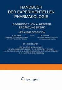 Handbuch der Experimentellen Pharmakologie - Ergnzungswerk