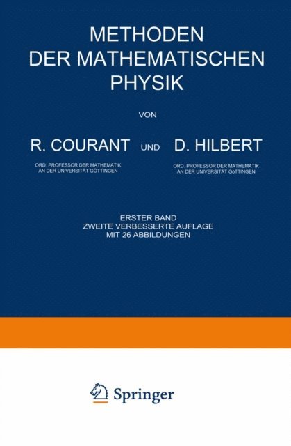 David Hilbert, Richard Courant - Methoden der Mathematischen Physik, E-bok