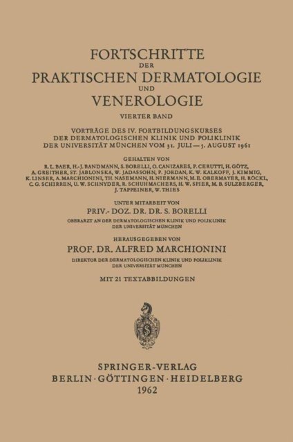 Alfred Marchionini - Fortschritte der Praktischen Dermatologie und Venerologie, E-bok
