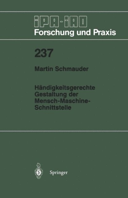 Martin Schmauder - Händigkeitsgerechte Gestaltung der Mensch-Maschine-Schnittstelle, E-bok