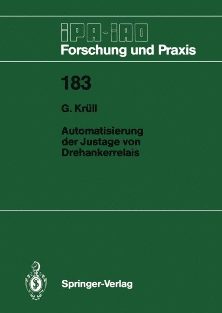 Georg Krull - Automatisierung der Justage von Drehankerrelais, E-bok