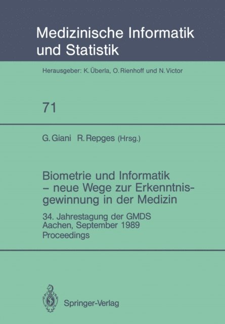 Rudolf Repges, Guido Giani - Biometrie und Informatik — neue Wege zur Erkenntnisgewinnung in der Medizin, E-bok