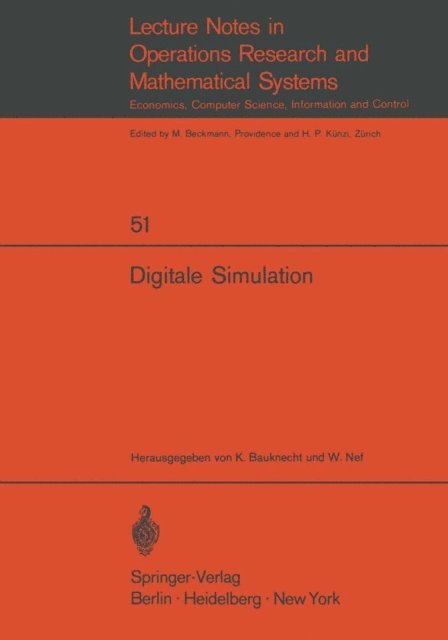 Walter Nef, Kurt Bauknecht - Digitale Simulation, E-bok