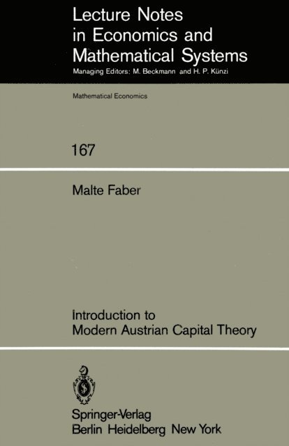 Malte Faber - Introduction to Modern Austrian Capital Theory, E-bok