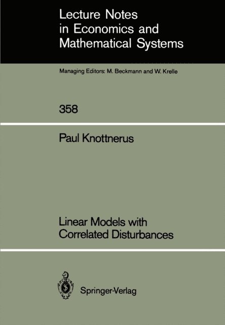 Paul Knottnerus - Linear Models with Correlated Disturbances, E-bok
