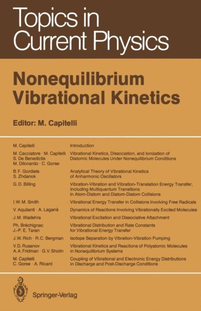 Mario Capitelli - Nonequilibrium Vibrational Kinetics, E-bok