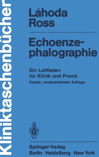 Arno Ross, Frieder Lahoda - Echoenzephalographie, E-bok