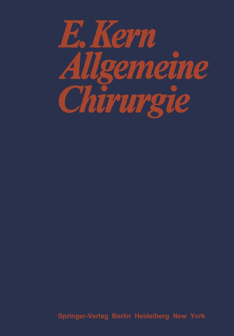 Ernst Kern - Allgemeine Chirurgie, Häftad