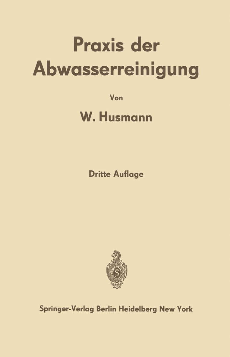Wilhelm Husmann - Praxis der Abwasserreinigung, Häftad