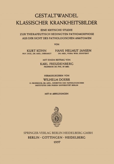 Hans H. Jansen, Kurt Kohn, Wilhelm Doerr - Gestaltwandel Klassischer Krankheitsbilder, E-bok