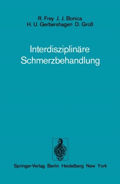 D. Gross, H.U. Gebershagen, J.J. Bonica, R. Frey - Interdisziplinäre Schmerzbehandlung, E-bok