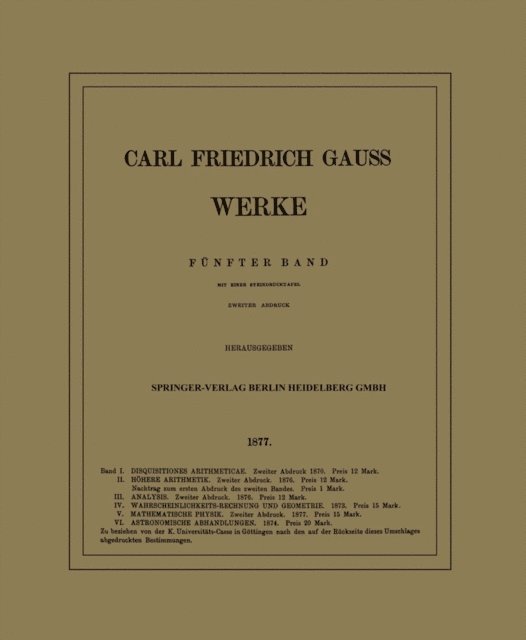 Carl Friedrich Gau, Gesellschaft der Wissenschaften - Werke, E-bok