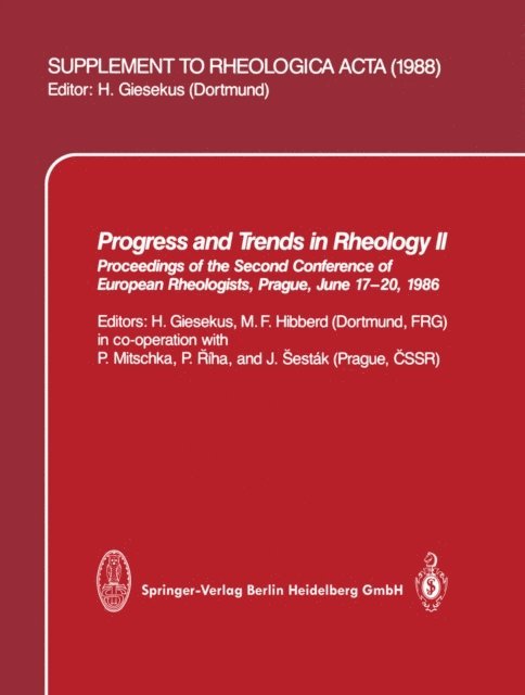 M.F. Hibberd, H. Giesekus - Progress and Trends in Rheology II, E-bok