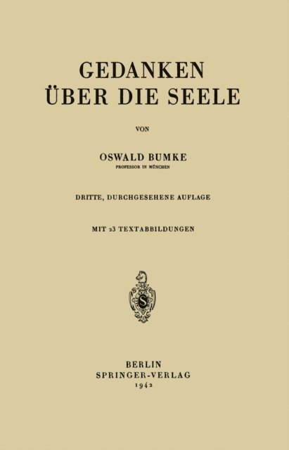 Oswald Bumke - Gedanken über die Seele, E-bok