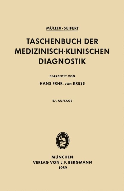 Otto Seifert, Friedrich Muller - Taschenbuch der Medizinisch-Klinischen Diagnostik, E-bok