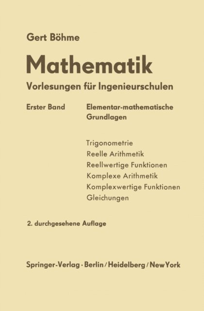 Gert Bohme - Elementar-mathematische Grundlagen, E-bok