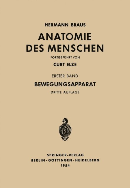 Curt Elze, Hermann Braus - Bewegungsapparat, E-bok