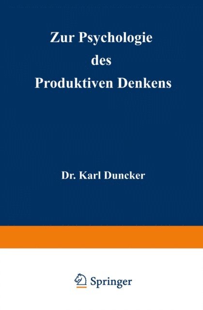 Karl Duncker - Zur Psychologie des produktiven Denkens, E-bok