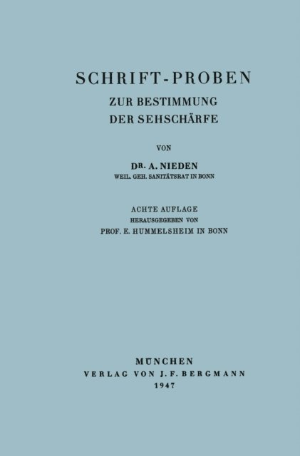 A. Nieden, E. Hummelsheim - Schrift-Proben, E-bok