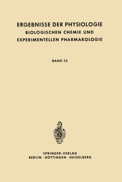 H. H. Weber, A. von Muralt, E. Lehnartz, O. Krayer, K. Kramer - Ergebnisse der Physiologie Biologischen Chemie und Experimentellen Pharmakologie, E-bok