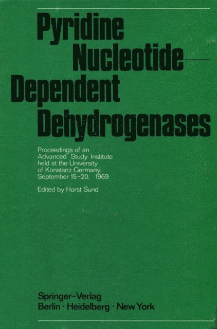 Horst Sund - Pyridine Nucleotide-Dependent Dehydrogenases, E-bok