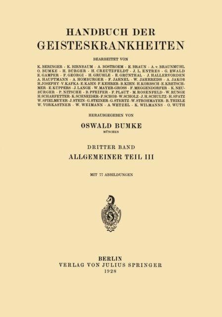 Oswald Bumke - Allgemeiner Teil, E-bok
