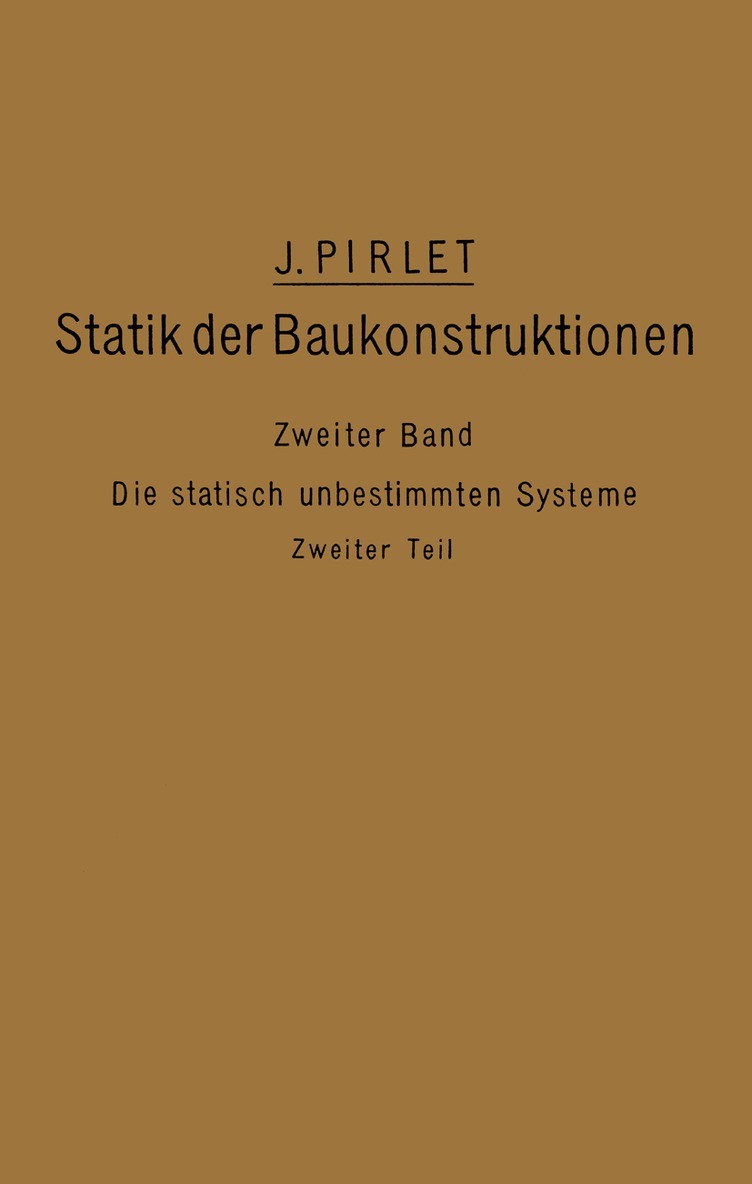 J. Pirlet - Kompendium der Statik der Baukonstruktionen, Häftad