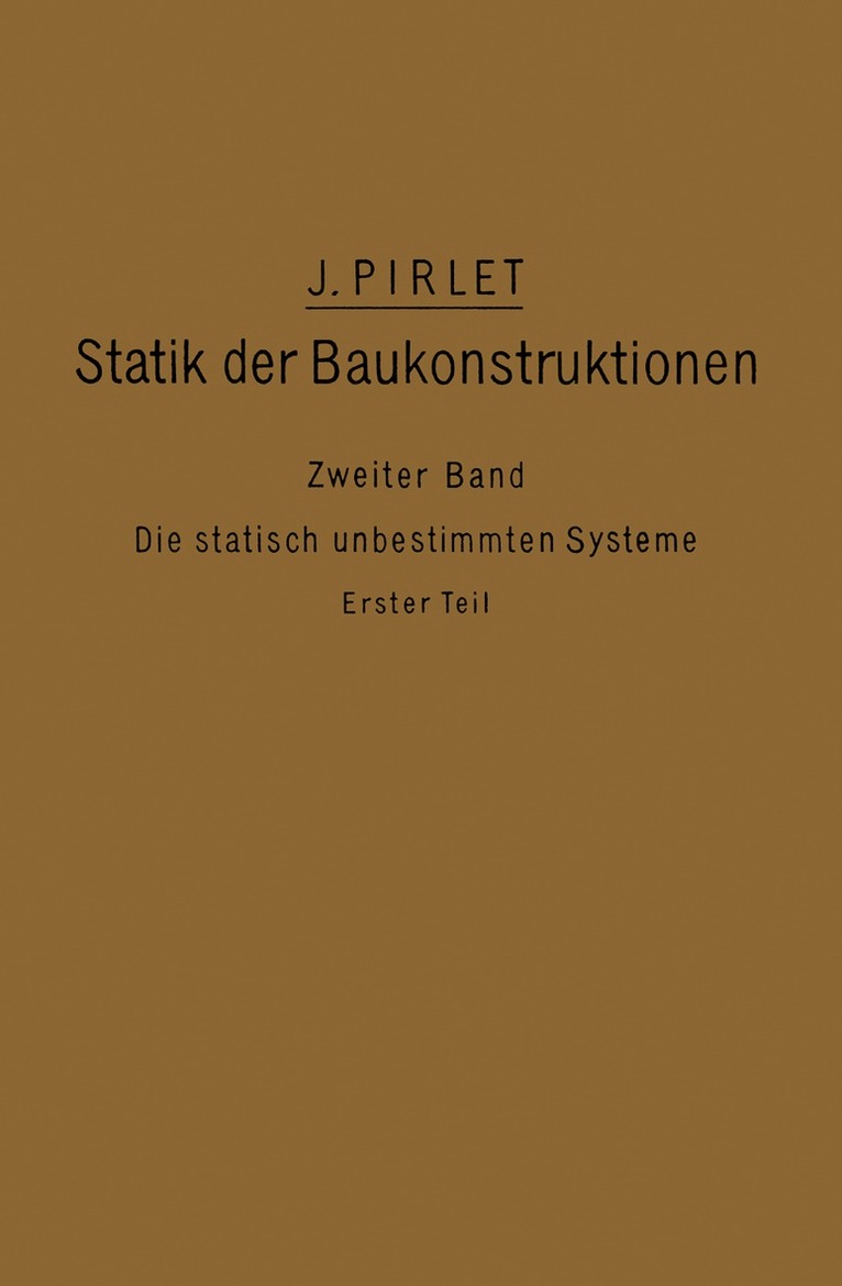 J. Pirlet - Kompendium der Statik der Baukonstruktionen, Häftad