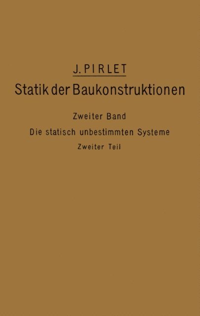 J. Pirlet - Kompendium der Statik der Baukonstruktionen, E-bok