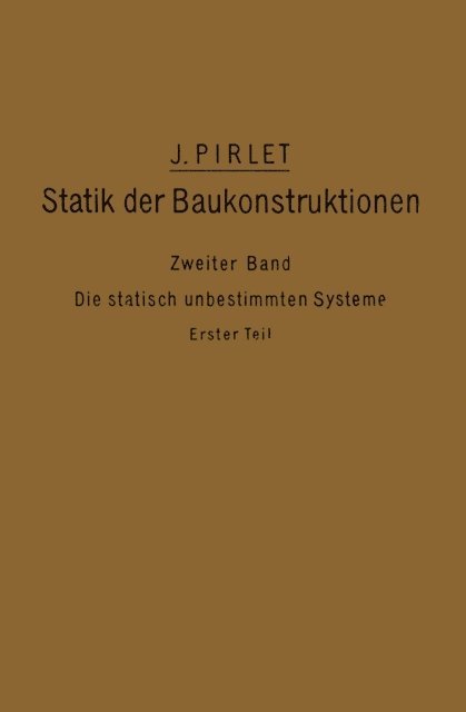J. Pirlet - Kompendium der Statik der Baukonstruktionen, E-bok
