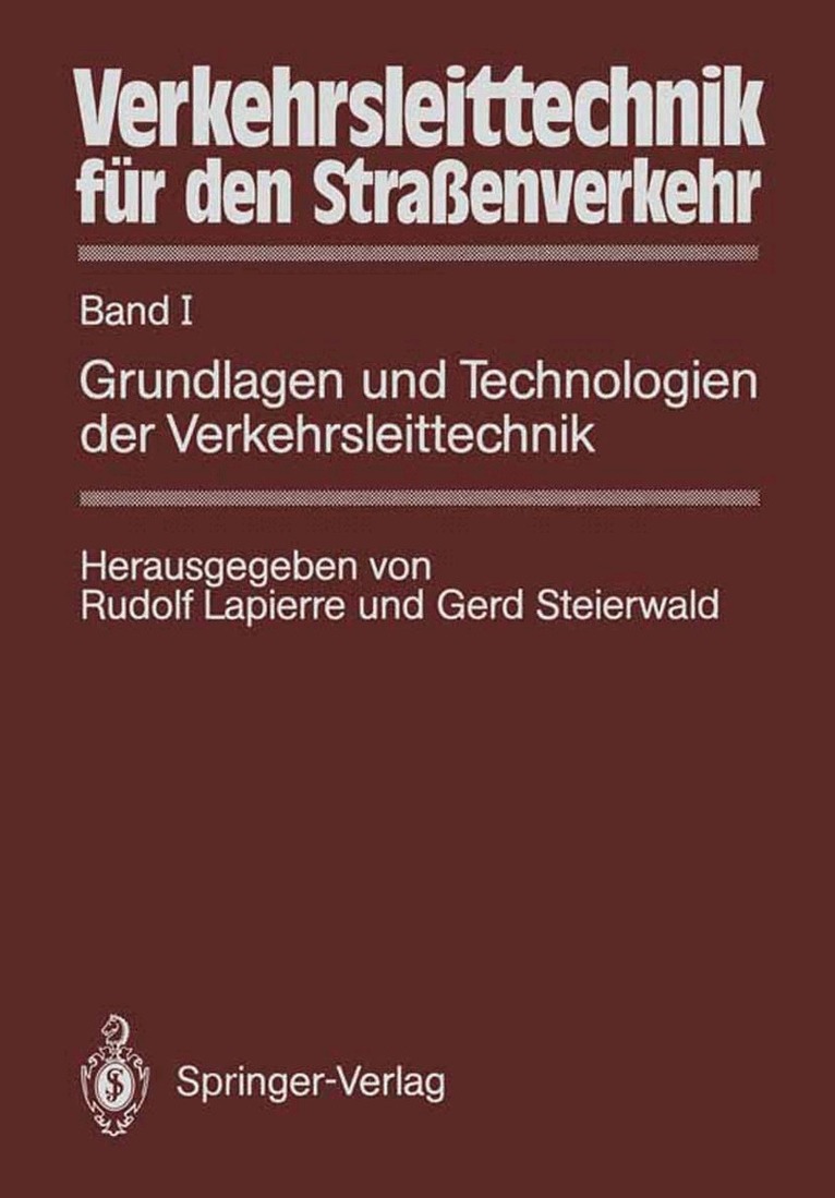 Rudolf Lapierre, Gerd Steierwald - Verkehrsleittechnik für den Straßenverkehr, Häftad