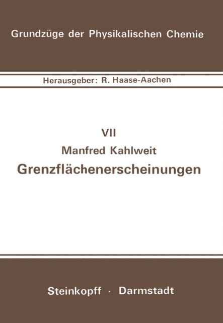 M. Kahlweit - Grenzflächenerscheinungen, E-bok