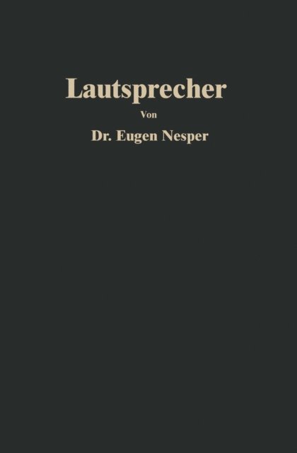 Eugen Nesper, Eugen Nesper - Lautsprecher, E-bok