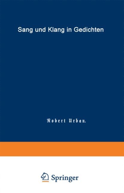 Robert Urban - Sang und Klang in Gedichten, E-bok