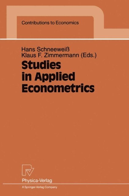 Klaus F. Zimmermann, Hans Schneewei - Studies in Applied Econometrics, E-bok