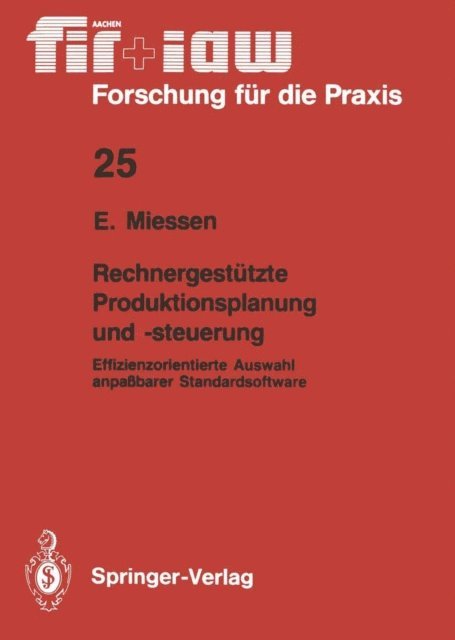 Eric Miessen - Rechnergestützte Produktionsplanung und -steuerung, E-bok