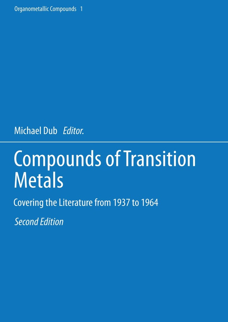 Michael Dub - Compounds of Transition Metals, Häftad