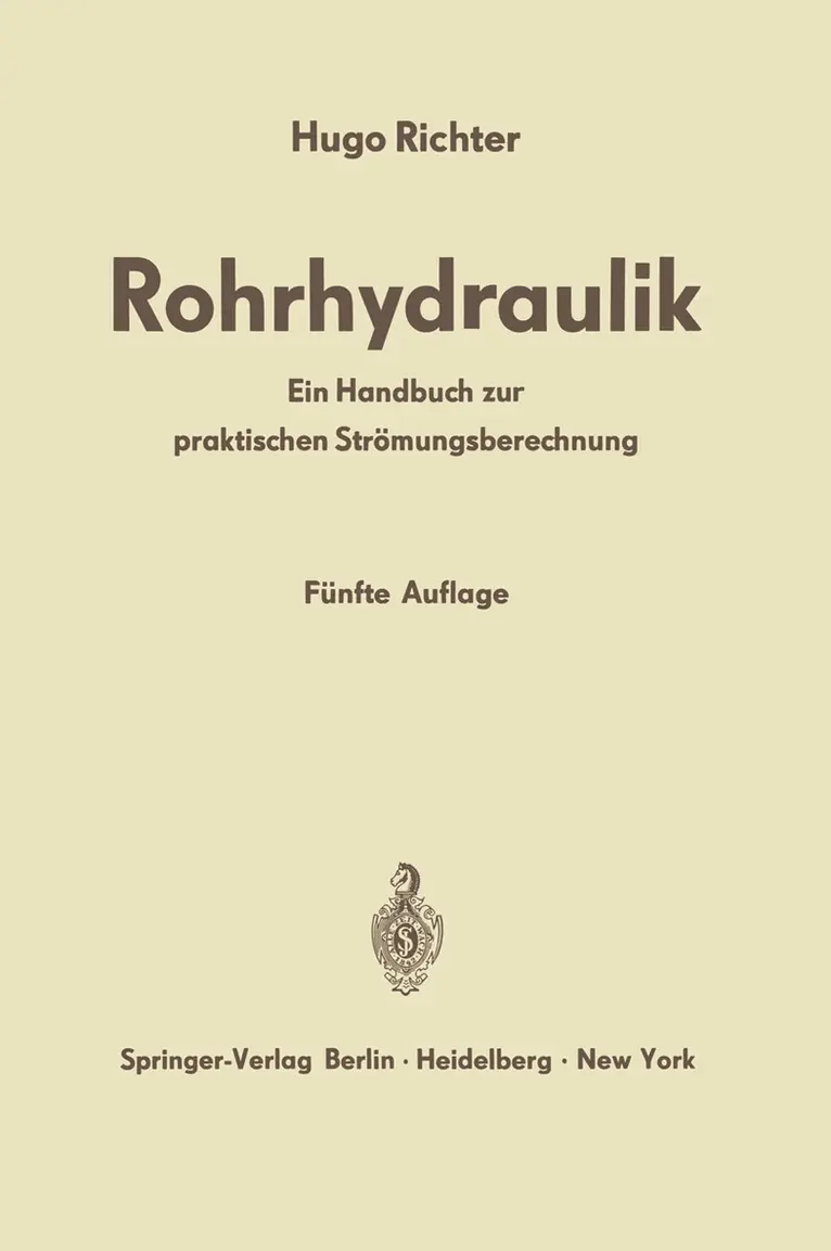 Hugo Richter - Rohrhydraulik, Häftad. Tillgänglighet: Lägg i varukorg