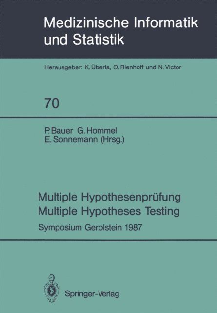 E. Sonnemann, G. Hommel, P. Bauer - Multiple Hypothesenprufung / Multiple Hypotheses Testing, E-bok