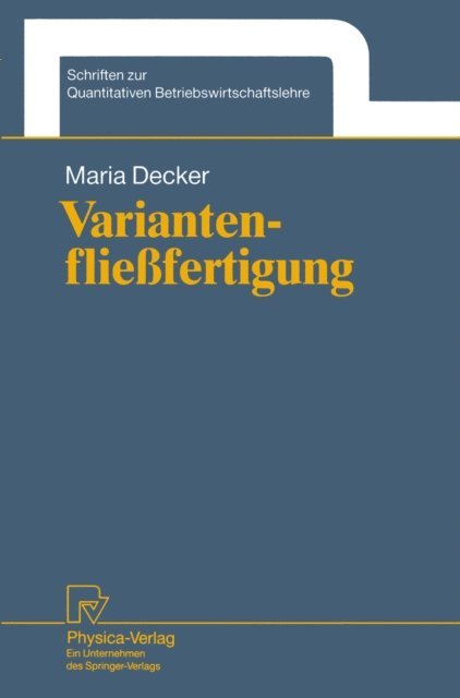 Maria Decker - Variantenfließfertigung, E-bok
