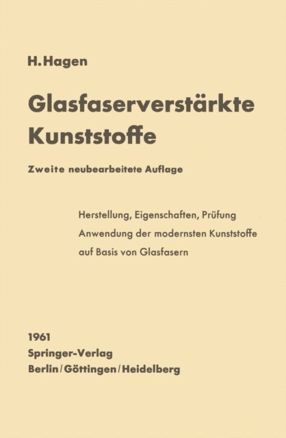 Harro Hagen - Glasfaserverstärkte Kunststoffe, E-bok