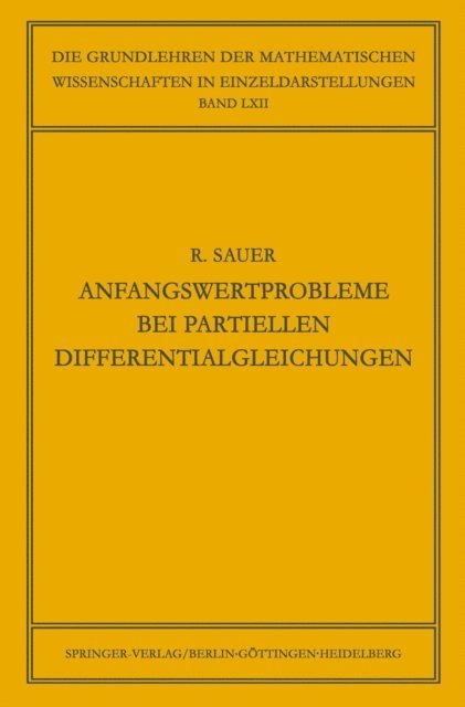 Robert Sauer - Anfangswertprobleme bei Partiellen Differentialgleichungen, E-bok
