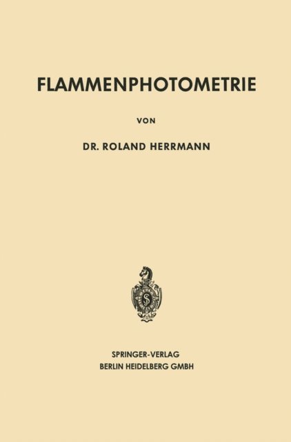 Roland Herrmann - Flammenphotometrie, E-bok