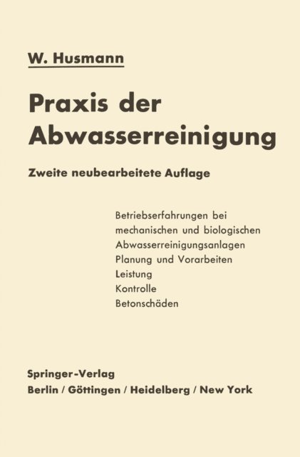 Wilhelm Husmann - Praxis der Abwasserreinigung, E-bok