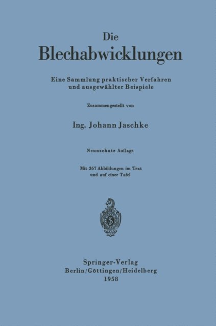 Johann Jaschke - Die Blechabwicklungen, E-bok