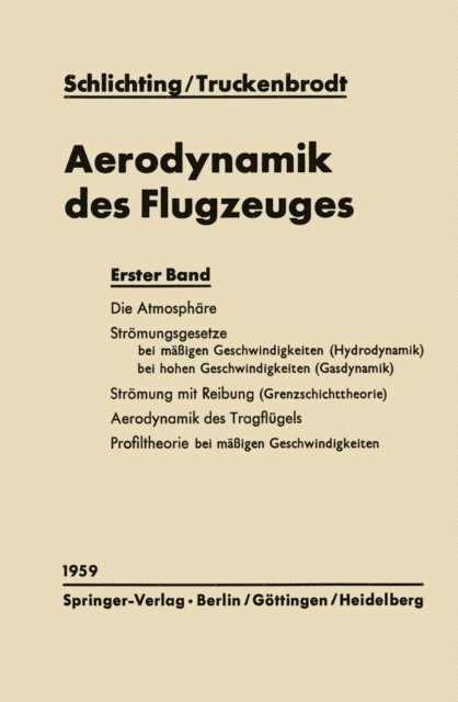 Erich A. Truckenbrodt, Hermann Schlichting - Aerodynamik des Flugzeuges, E-bok