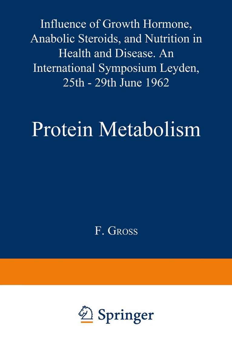 F. Gross - Protein Metabolism, Häftad